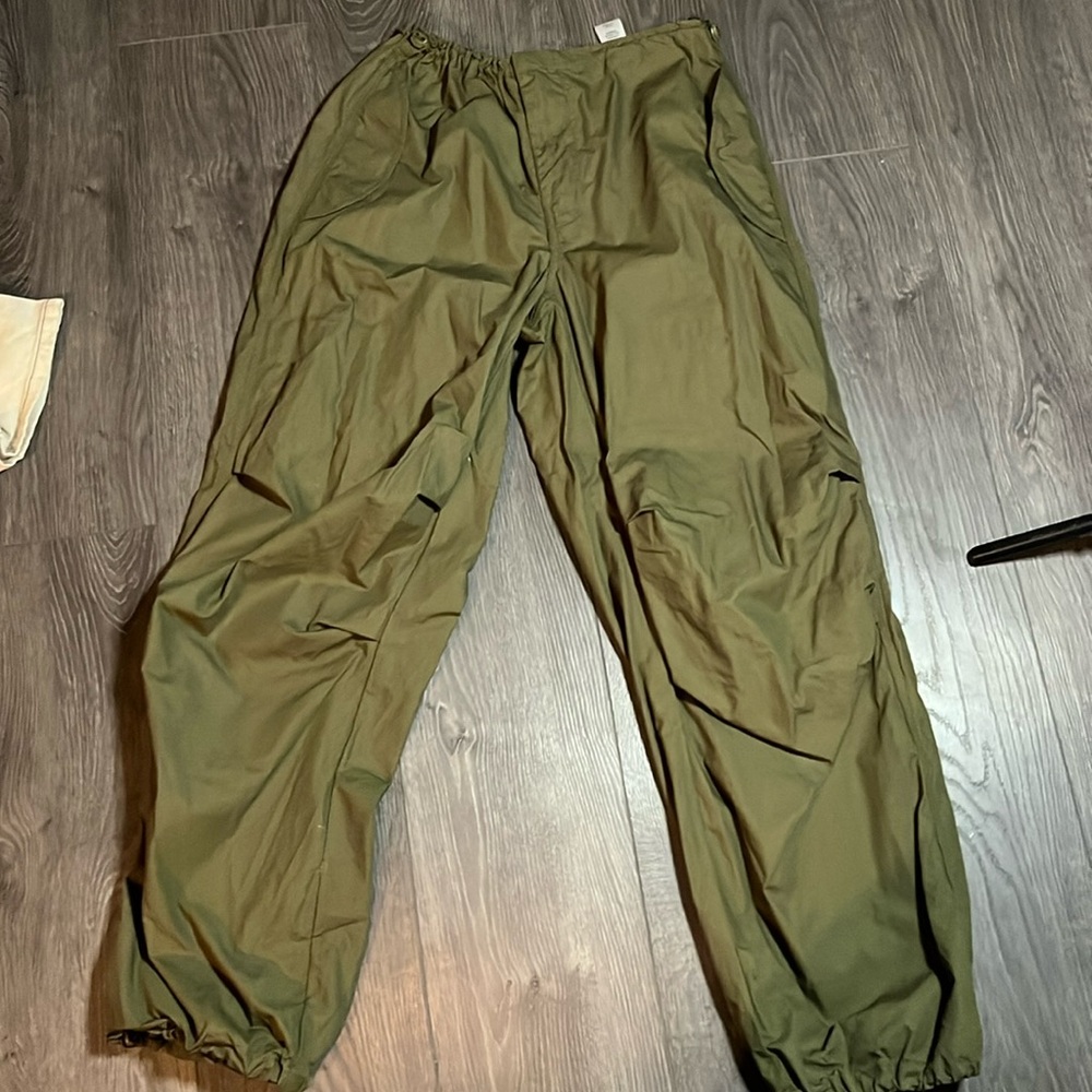 green parachute pants